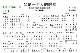 又是一个人的时候（电视剧《病房浪漫曲》插曲）简谱