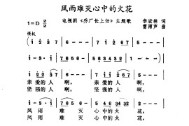 风雨难灭心中的火花（电视剧《乔厂长上任》主题歌）简谱