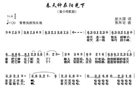 春天种在阳光下简谱