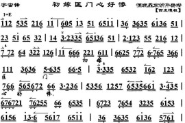 初嫁匡门心好惨（《宇宙锋》选段、琴谱）简谱