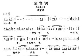 [敦煌曲子戏]悲宫调（《老换少》店家唱段）简谱