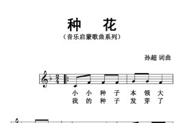 种花（孙超词曲、五线谱版）简谱