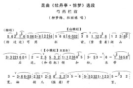 [昆曲]芍药栏前（《牡丹亭·惊梦》柳梦梅、杜丽娘唱段）简谱