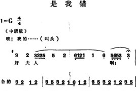 是我错[越剧唱谱]音乐简谱