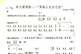 英雄人民志气刚（京剧《奇袭白虎团》唱段）简谱