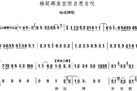 杨延辉坐宫院自思自叹简谱