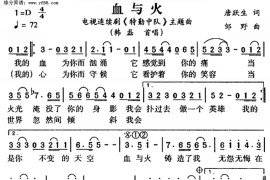 血与火《特勤中队》主题曲简谱