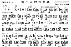 管叫山河换新装（《智取威虎山》选段、琴谱）简谱