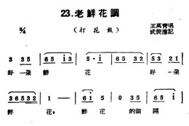 [扬剧曲牌]老鲜花调（打花鼓）简谱