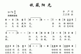 收藏阳光（李严词王正荣曲）简谱