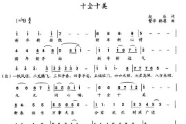 十全十美（赵乐词繁华、韩凛曲）简谱