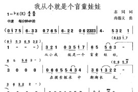 我从小就是个盲童娃娃简谱