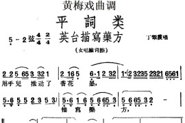 [黄梅戏曲调]平词类：英台描写药方简谱