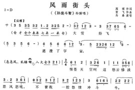 风雨街头（孙庞斗智》孙膑唱段）简谱