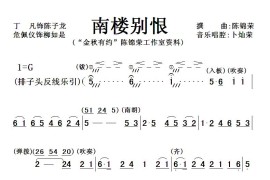 [粤曲]南楼别恨简谱