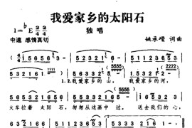 我爱家乡的太阳石简谱