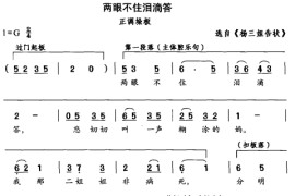 两眼不住泪滴答（评剧）1简谱