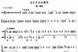 老臣年迈如霜降简谱