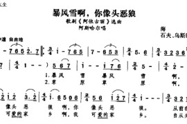 暴风雪啊,你像头恶狼简谱