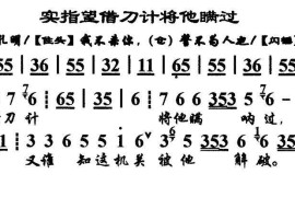 实指望借刀计将他瞒过（《群英会》选段、琴谱）简谱