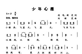 少年心愿（童声齐唱）简谱