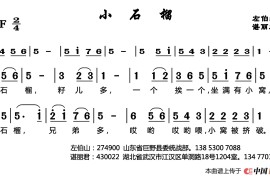 小石榴（左伯山词谌丽君曲）简谱