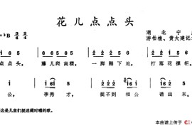 花儿点点头简谱