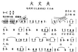 大丈夫(电视剧《大唐游侠》插曲)简谱