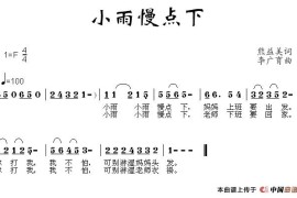 小雨慢点下简谱