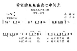 希望的星星在我心中闪光简谱