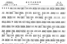 老丈不必胆惊怕（《乌盆记（奇报）》刘士昌唱段、琴谱）简谱