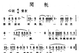 闻耗（电影越剧《梁山伯与祝英台》选曲）简谱