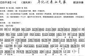 年纪迈来血气衰（《清风亭》选段、琴谱）简谱