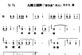 [评弹曲调·俞调]九转三回调（《双珠凤》：哭夫）简谱