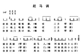 赶马调（云南永胜民歌、夏毅新选编）音乐简谱