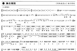 胸有朝阳（京剧琴谱）简谱