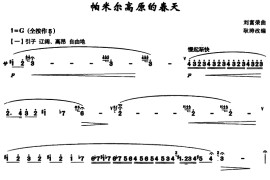 帕米尔高原的春天音乐简谱