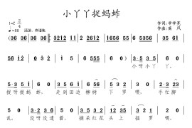 小丫丫捉蚂蚱简谱