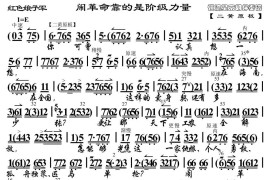 闹革命靠的是阶级力量（《红色娘子军》选段、琴谱）简谱