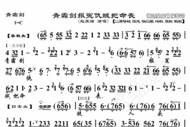 青霜剑报冤仇贼把命丧1简谱