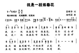 我是一枝报春花（独唱）简谱