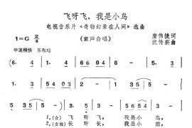 飞呀飞，我是小鸟简谱