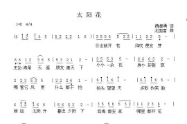 太阳花简谱