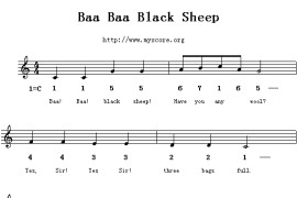 BaaBlackSheep简谱