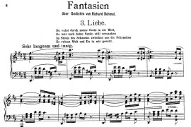 Fantasien über Gedichte von Richard Dehmel Op.9（德默尔之诗幻想曲3. 爱情）音乐简谱