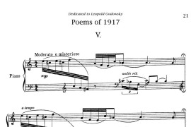 Poems of 1917 Op.41（1917之诗 5. 战争之夜的沉思）音乐简谱