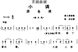 [芗剧曲调]游春调（选自《钗头凤》）简谱