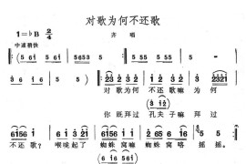 对歌为何不还歌简谱