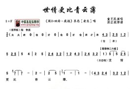 [秦腔]世情更比青云薄（《周仁回府》吕忠唱段）简谱