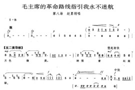 毛主席的革命路线指引我永不迷航（《平原作战》赵勇刚唱段）简谱